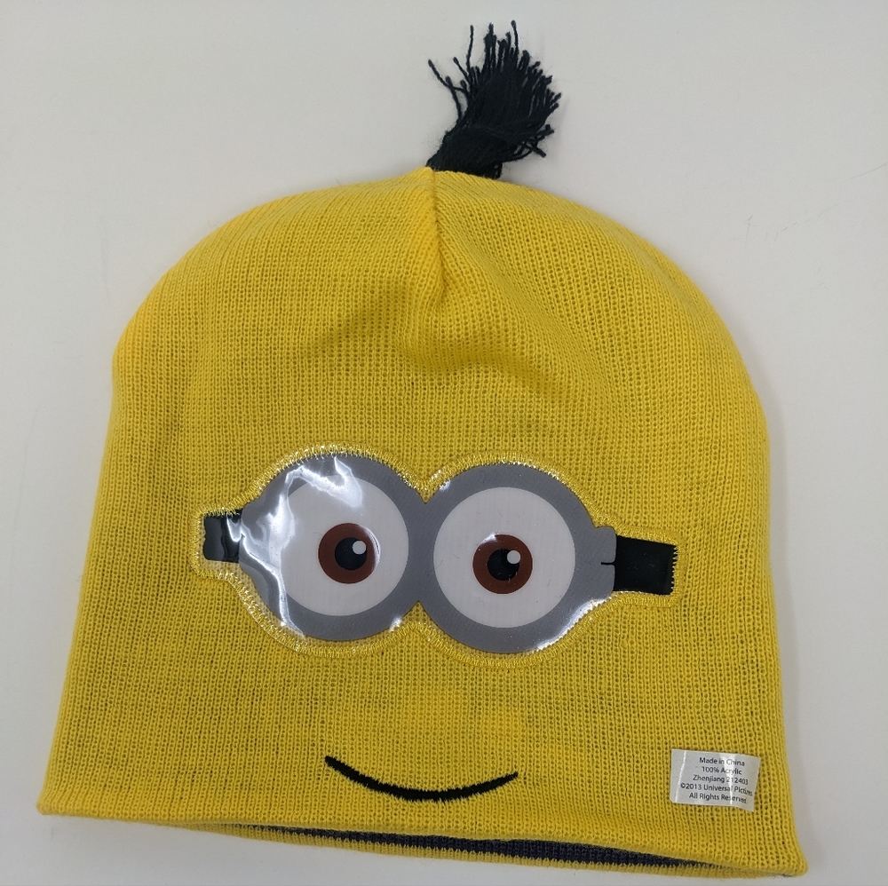 NWOT Reversible Minions Beanie, from Despicable Me 2